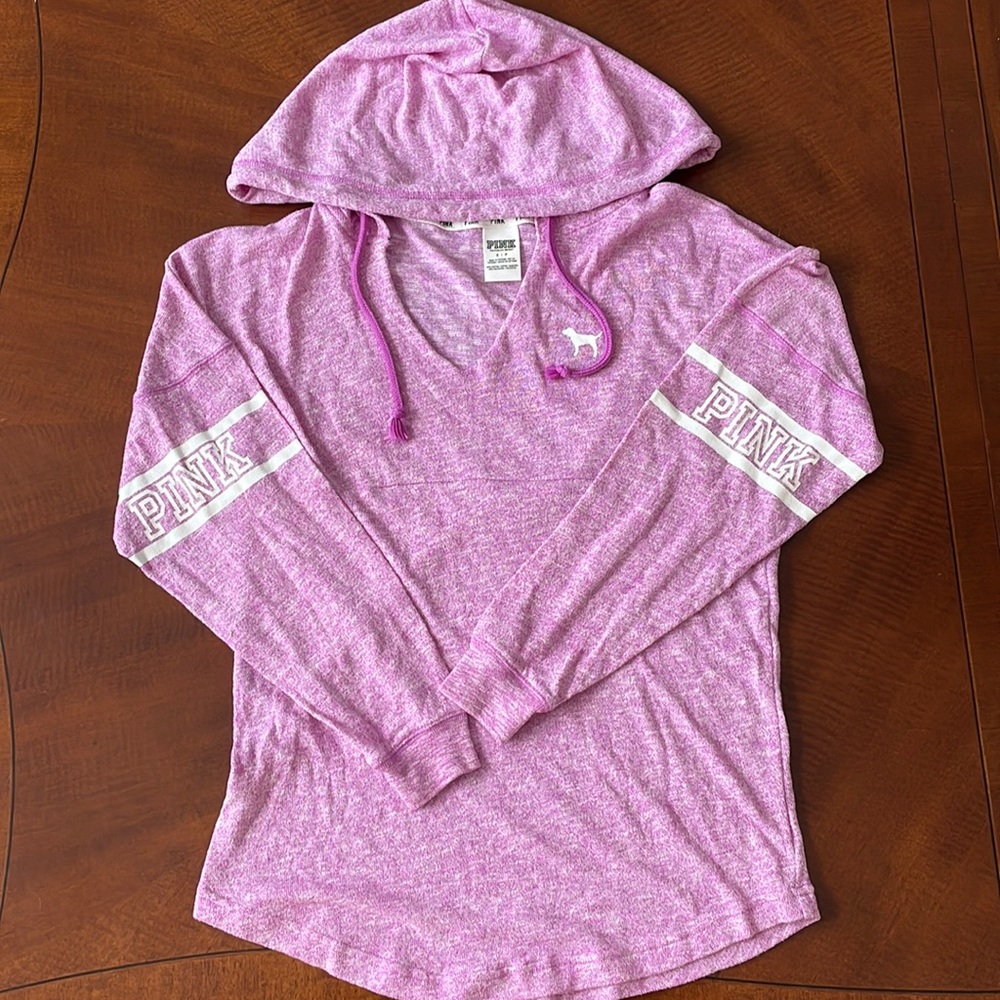Victoria’s Secret PINK Purple Lightweight Knit Hoodie